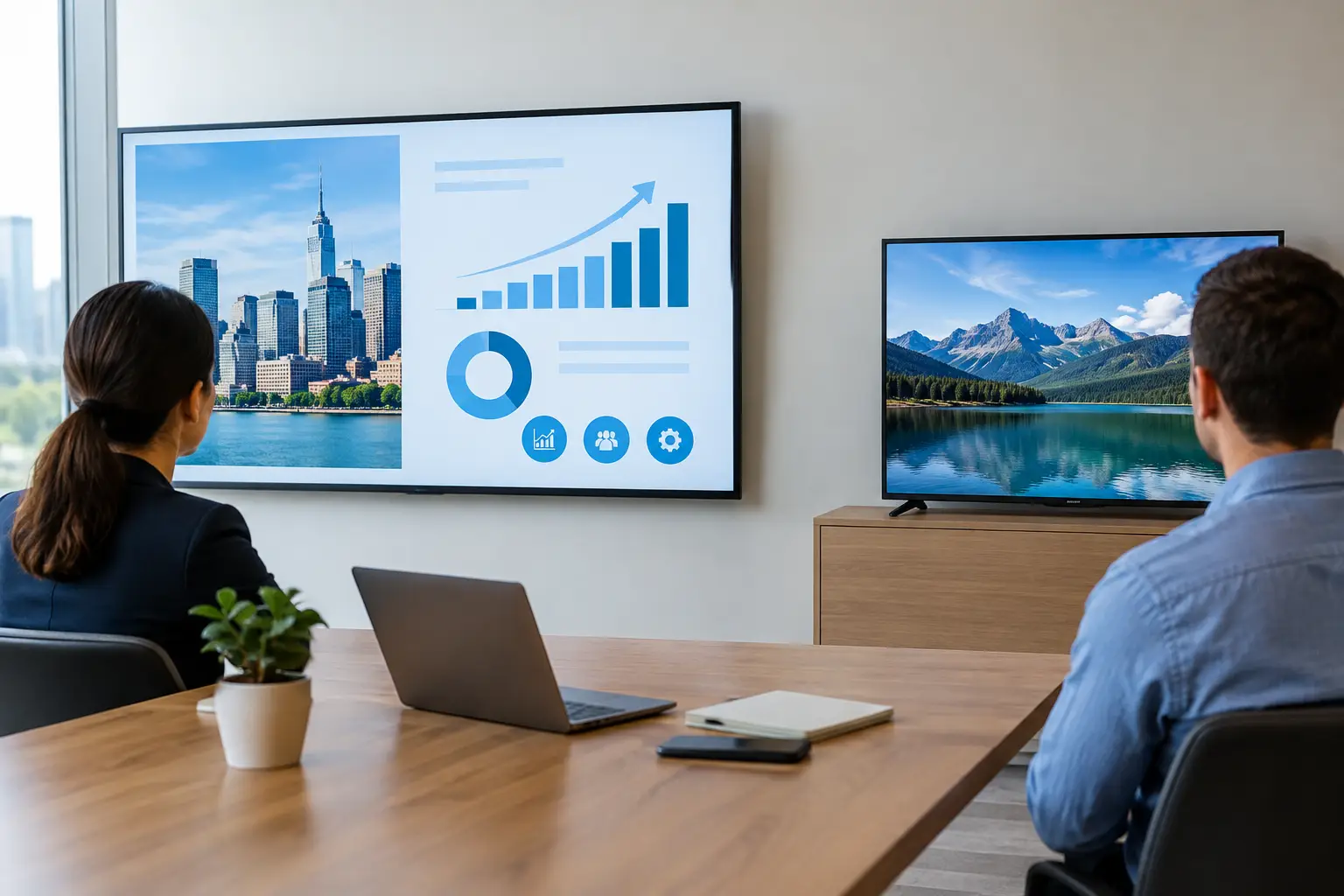 Commercial Displays vs Consumer TVs at Work