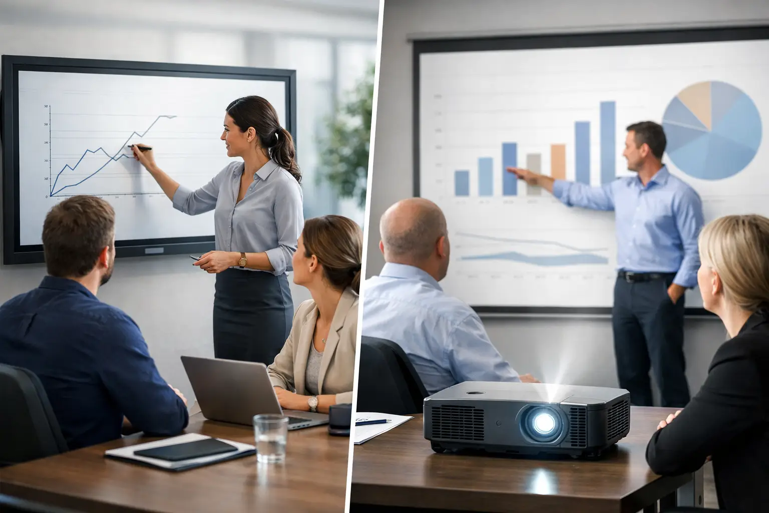 Interactive Displays vs Projectors for Workplaces
